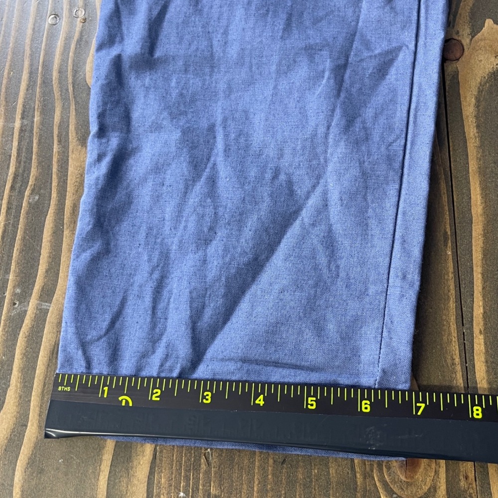 Lintico Linen Blend Blue High Waisted Pants Womens‎ XS Coastal Minimalist - Picture 10 of 13